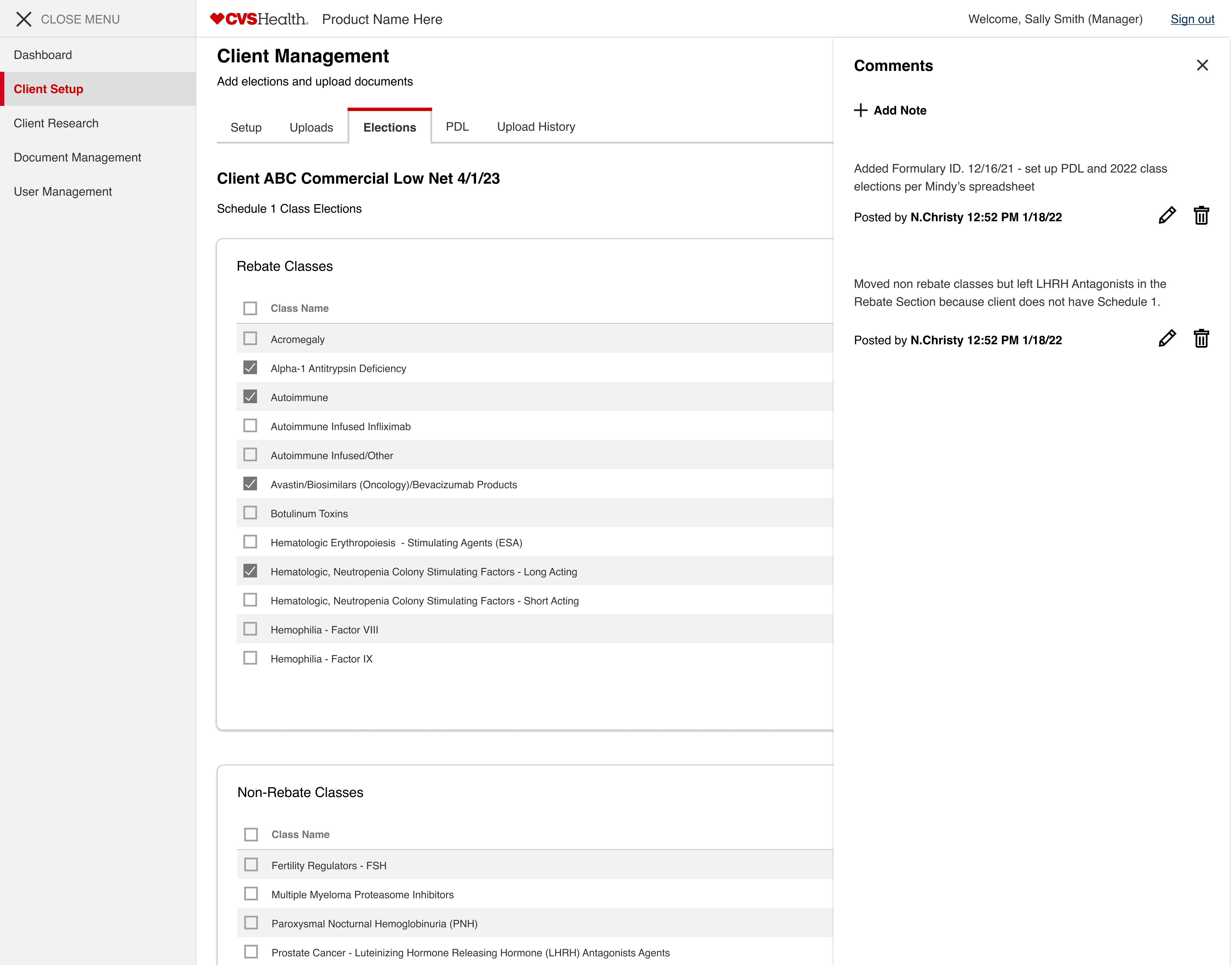 wireframe of MRPAT Client Builder