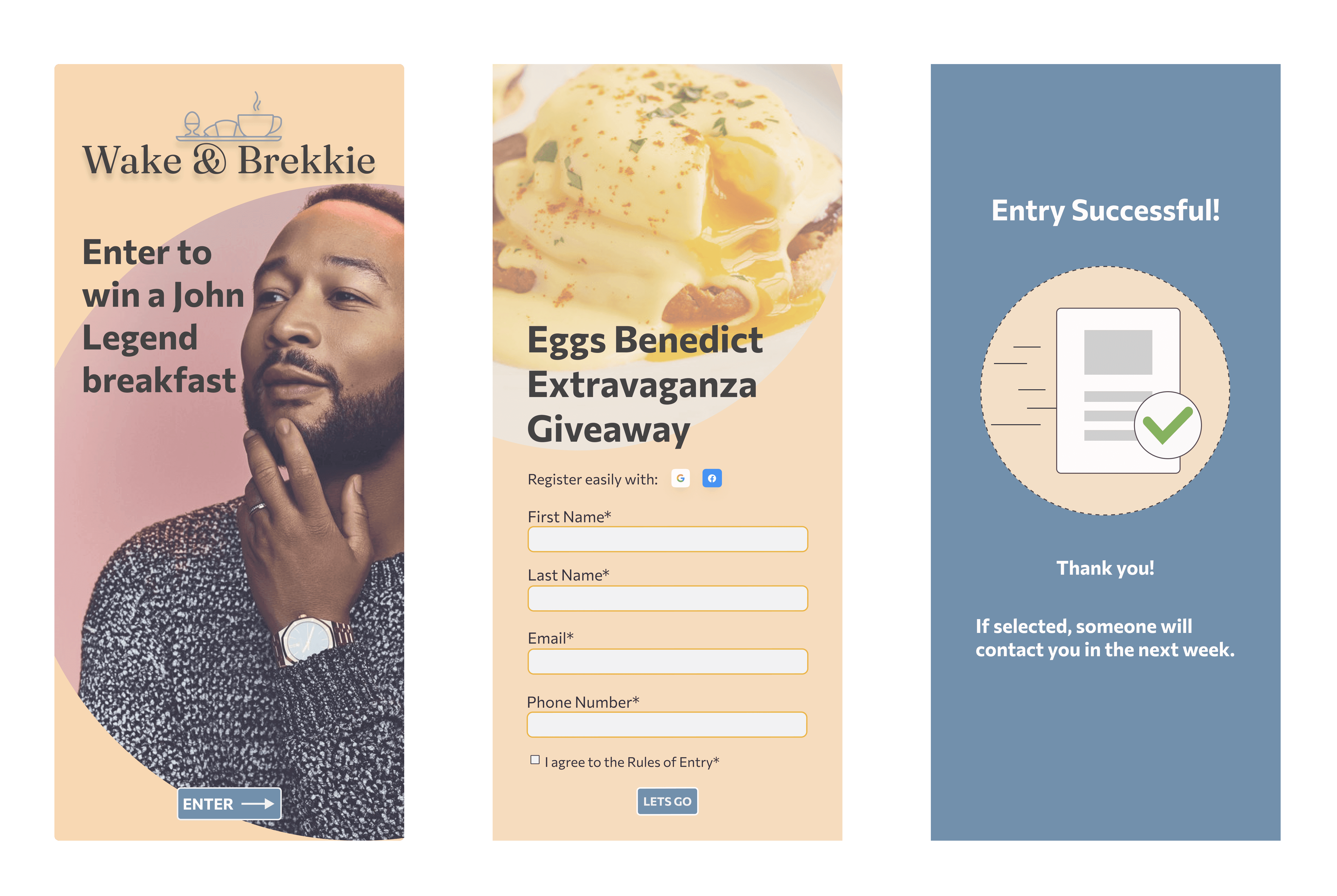 John Legend Egg Benedict Contest Page- Phone
